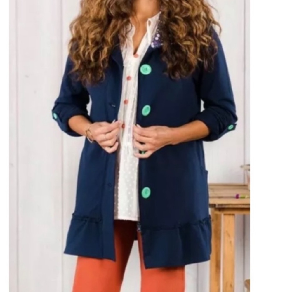 MATILDA JANE Million Little Things Navy Jacket sz XL